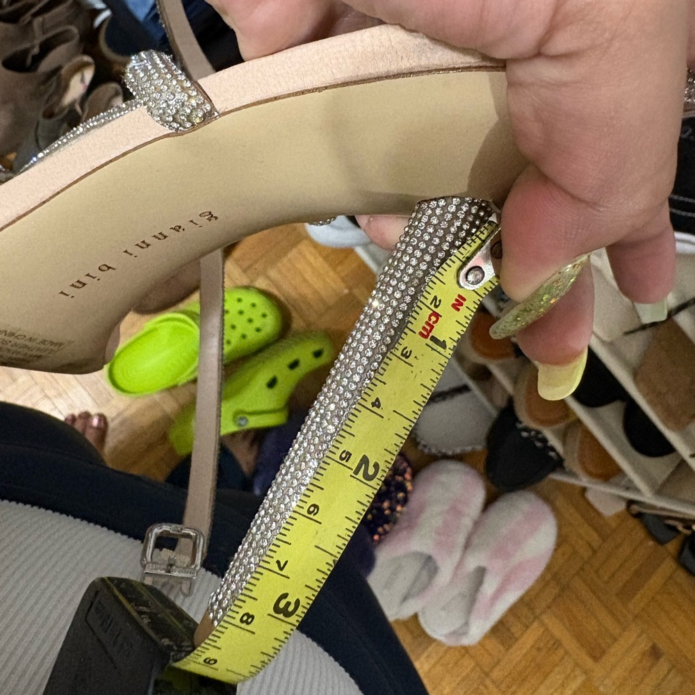 Gianni Bini nude rhinestone heels sz 11 - Picture 4 of 4